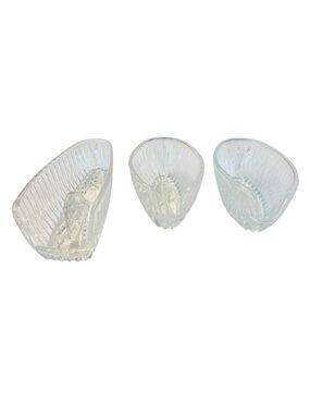 Vintage Princess House Highlights Crystal Utensil Rests Set of 3 Lead Crystal